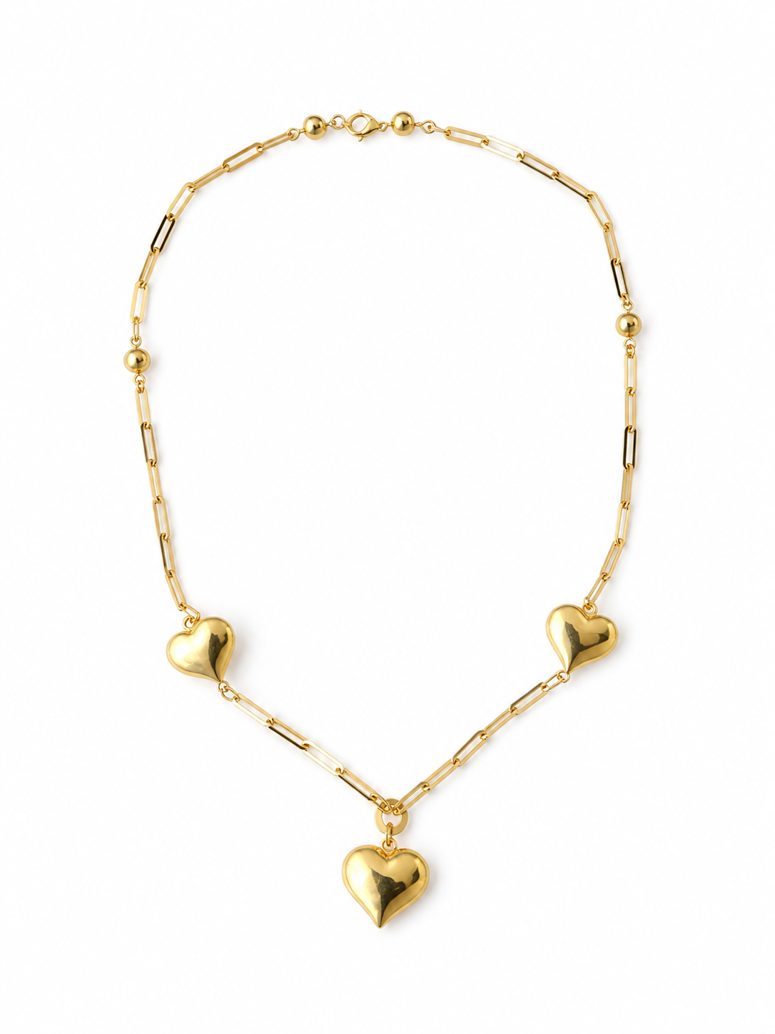 Collar de Corazón de Oro de 10K