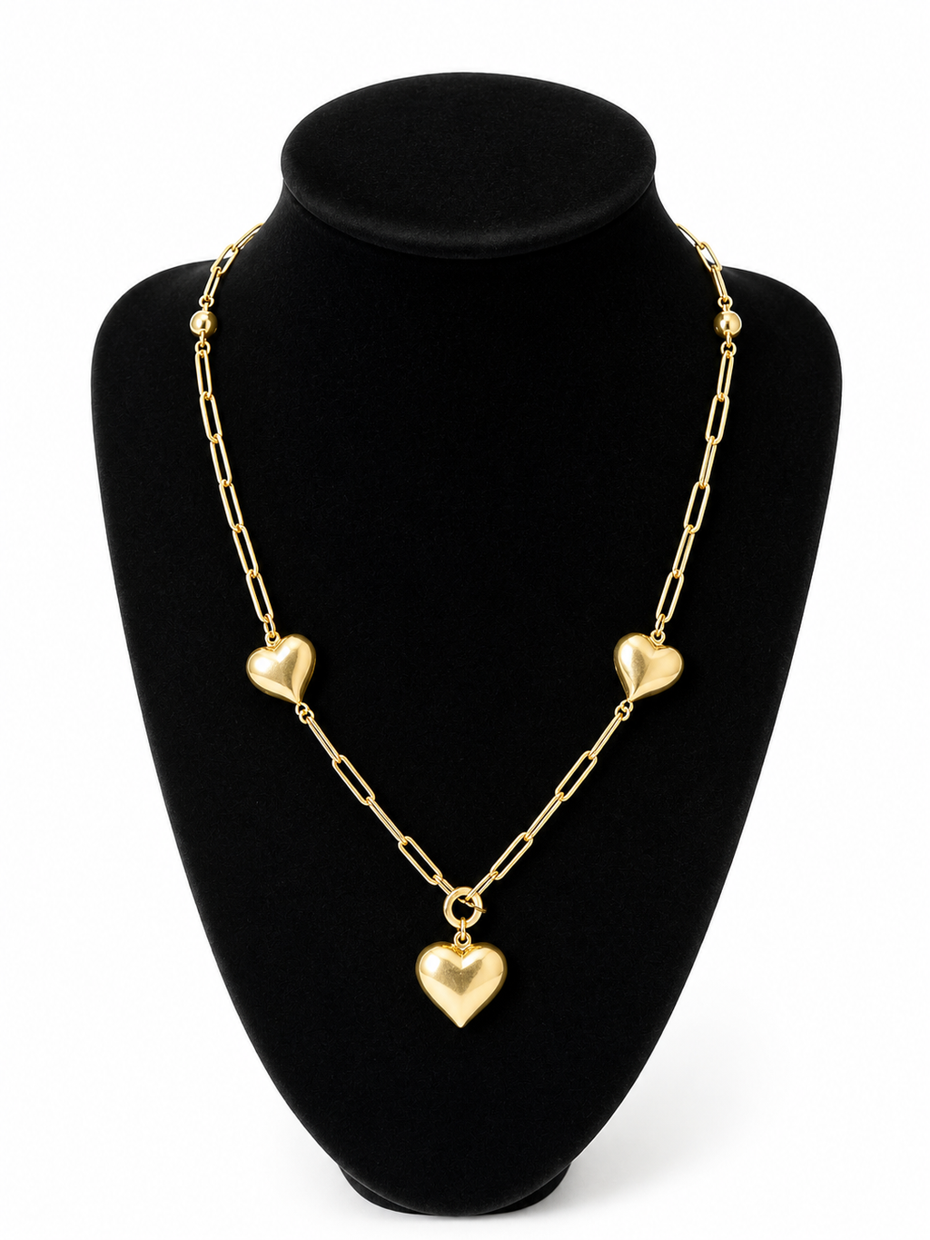 Collar de Corazón de Oro de 10K
